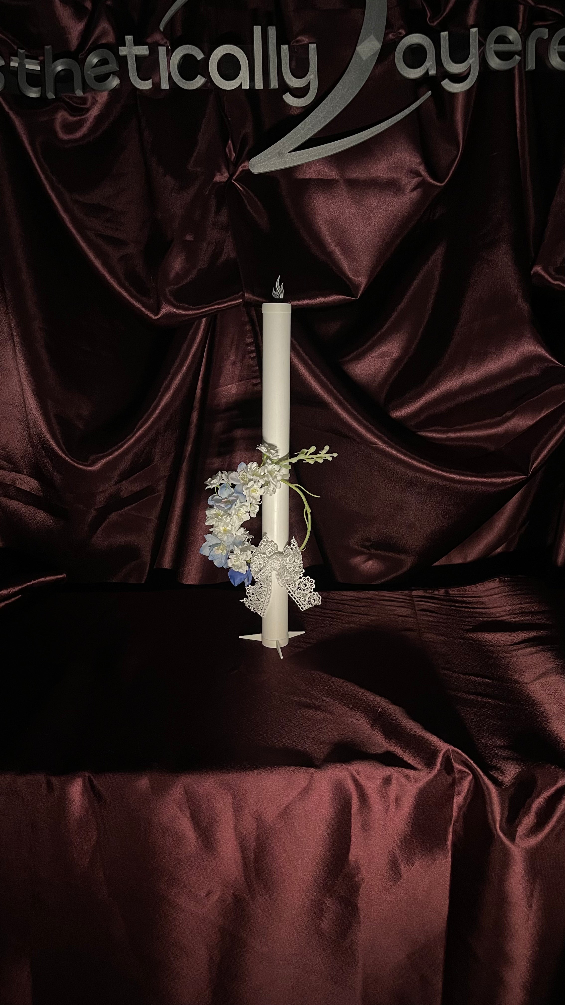 Decor lumânare cununie/botez