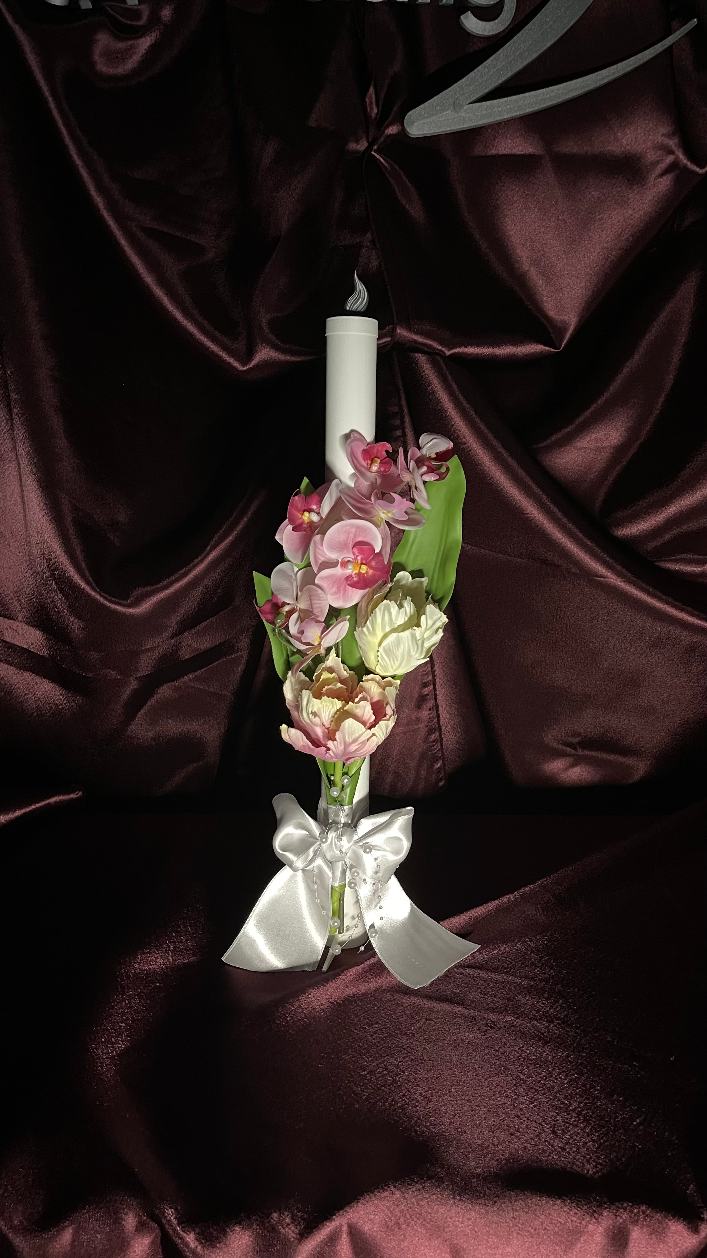 Decor lumânare cununie/botez