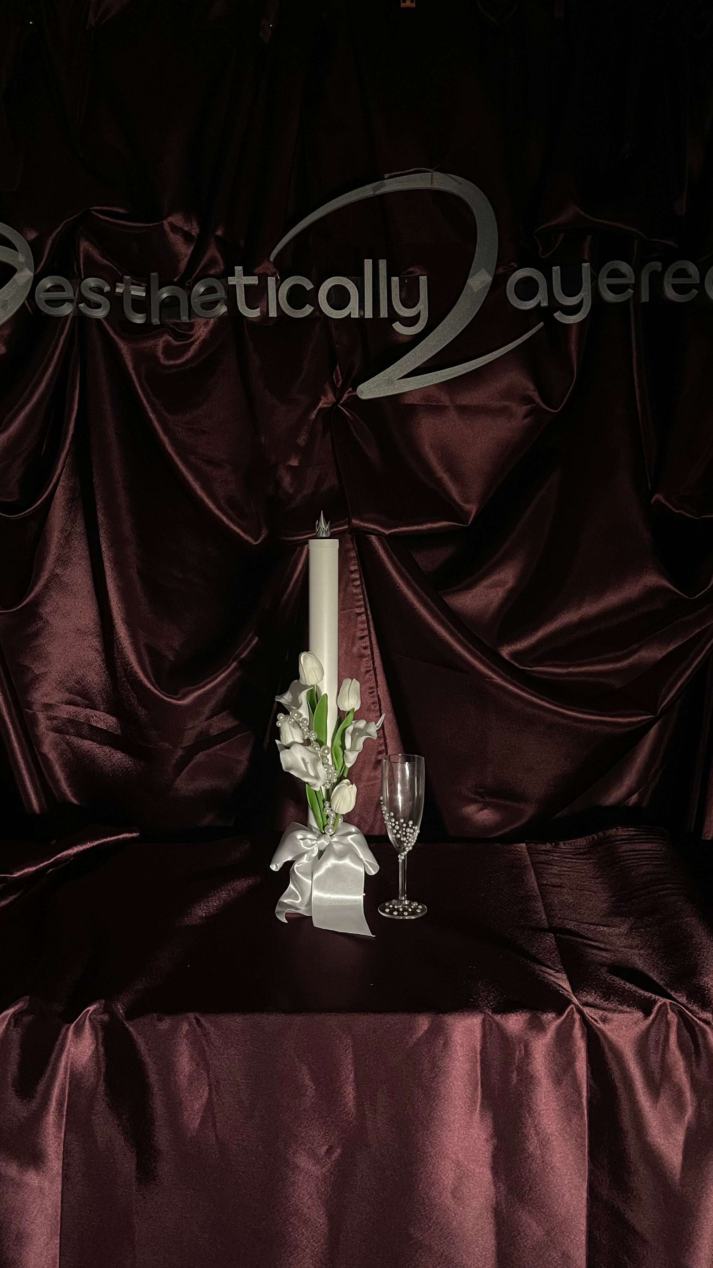 Decor lumânare cununie/botez