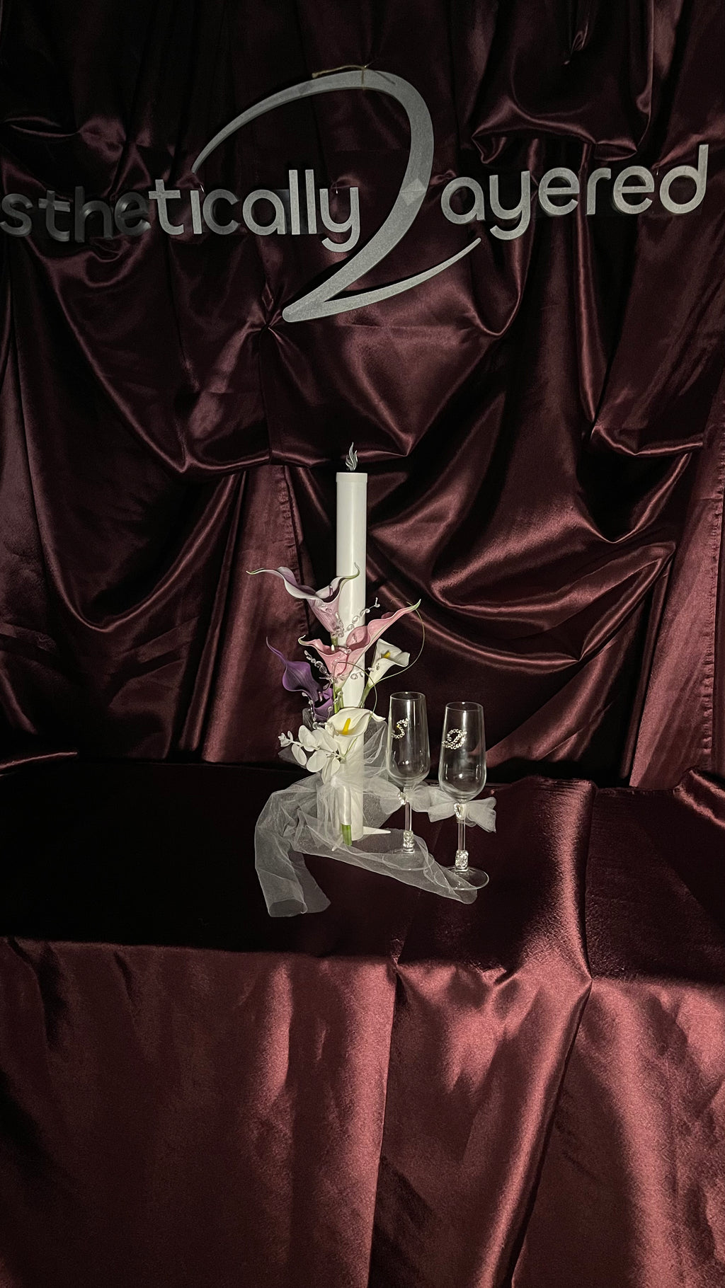 Decor lumânare cununie/botez